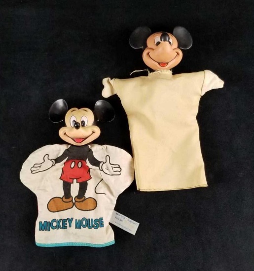 Vintage Disney Hand Puppets Mickey Lot B
