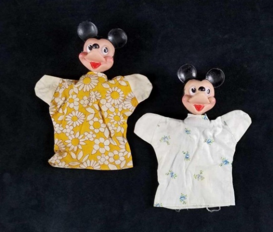 Vintage Disney Hand Puppets Mickey Lot A