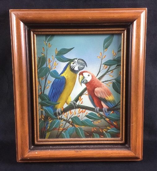 Original Guy Perlman Macaw Parrot Oil Painting