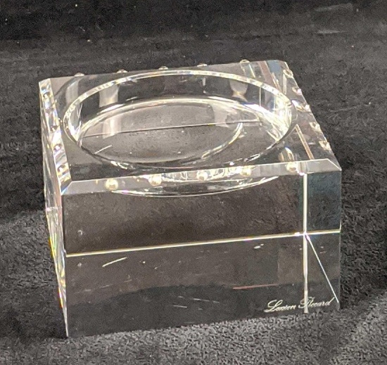 Crystal Diamond Pillar Candleholder Lucien Piccard