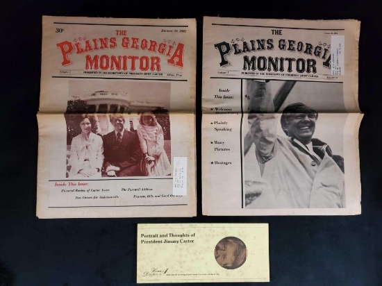 Vintage Jimmy Carter Newsletter And Parchment Print