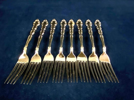Vintage Community Gold Electroplated Forks Flatware Cutlery Holiday Fine Dining