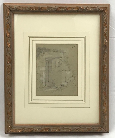19th Century English Original Pencil Drawing