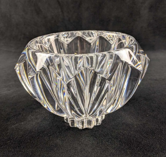 Vintage Heavy Glass Decorative Bowl