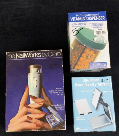 Three Vintage Self Care Vitamin Mirror Nailworks