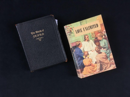 Vintage Religion Books Including The Words of Jesus and Love Unlimited