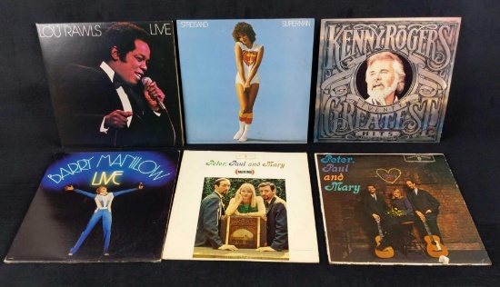 Six Vintage Music Classic Voices Vinyl LP Records