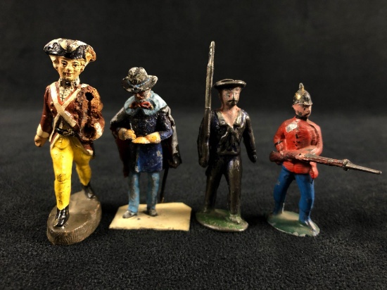 Mixed Vintage - Antique Elastolin Germany -Dime Store -Britania Hand Painted 2" Soldiers