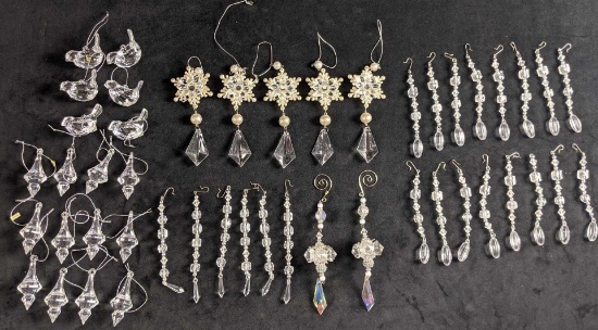 Christmas Clear Acrylic Ornament Lot