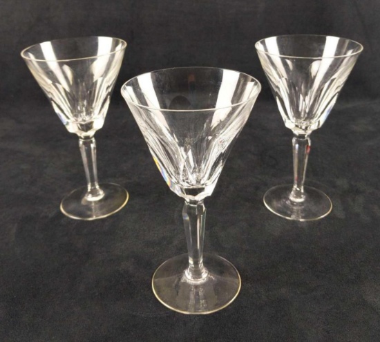 Waterford Crystal Three Water Goblets Sheila Cut C