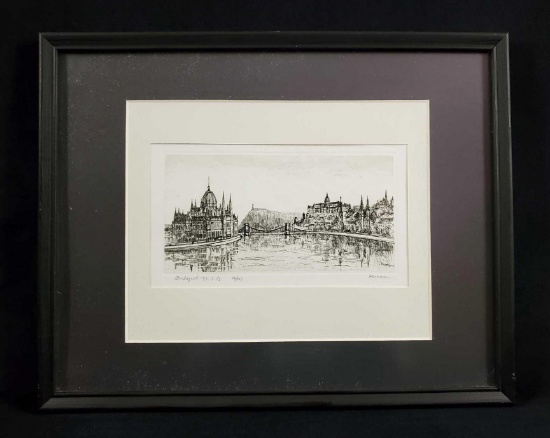 Framed Limited Edition Print Of Budapest
