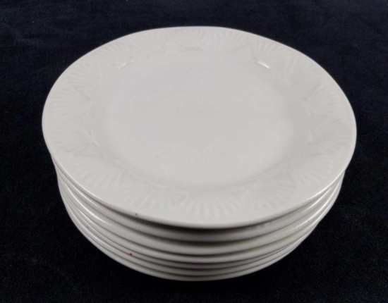 Gibson Designs Shell Salad Plates Set Of Eight