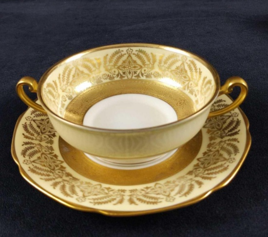 Vintage Royal Bavarian Pickard Gold Bowl Underplate