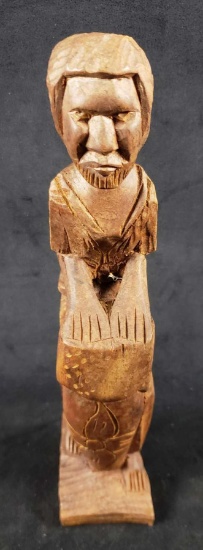 African Wooden Carved Drummer