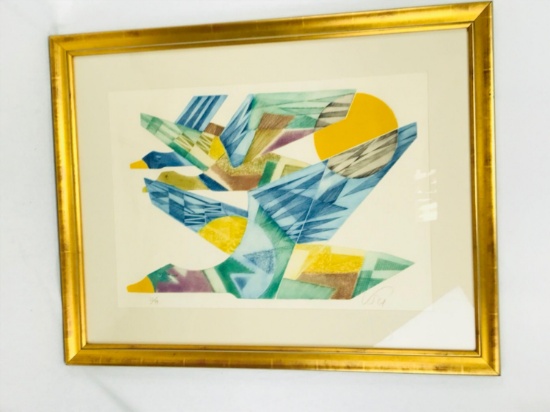 Abstract Flying Geese Color Print