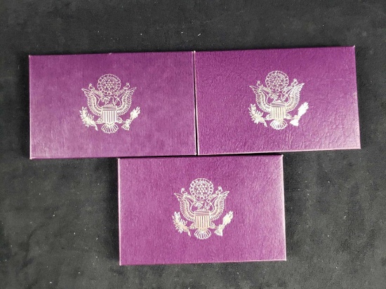 3 United States Mint Proof Sets 1988 1989 1990 D