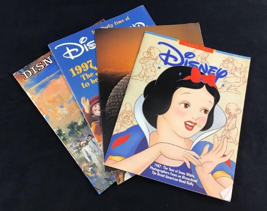 Lot of 4 Walt Disney World Epcot Snow White Disneyland Paris News Vintage Late 1900s Magazines