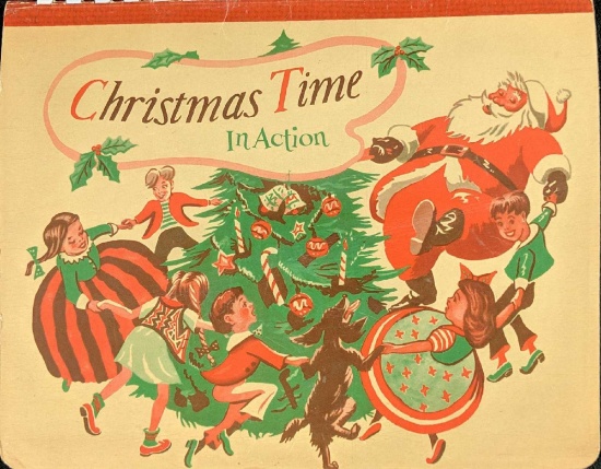 Vintage Christmas Time in Action Pop Up Book