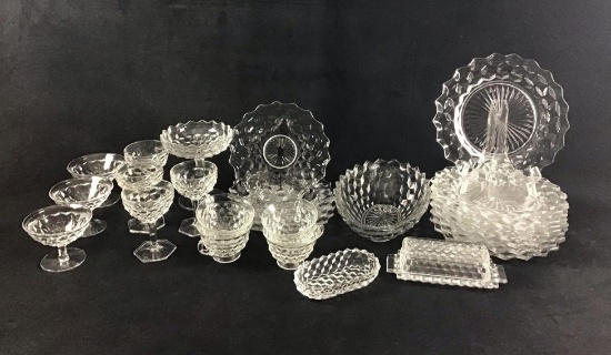 Frostoria Vintage 1900s Glass Dinnerware Houseware