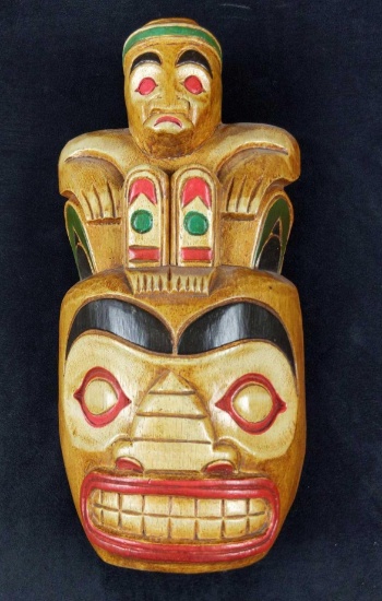 Hand Painted Wooden Colorful Tribal Mask