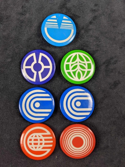 Original Epcot Symbol Vintage Pin Buttons Cast Member Exclusive 1982