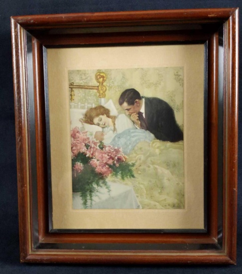 Vintage Framed C Clyde Squires Print Her Gift