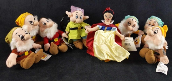 Disney Snow White And The Seven Dwarfs Bean Bag Dolls