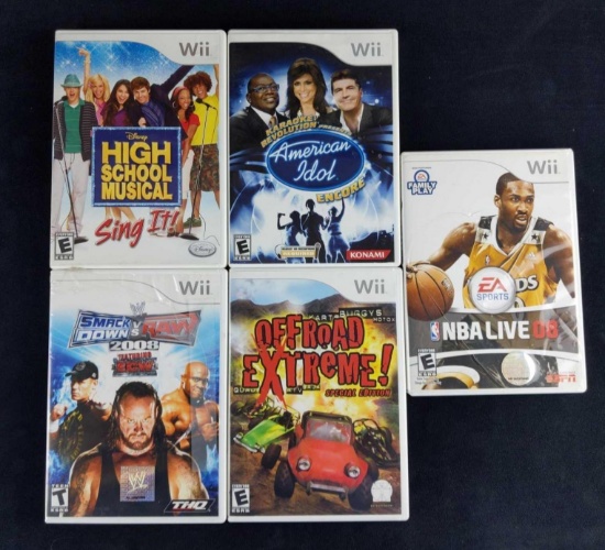 Five Nintendo Wii Video Games Music Sports Racing