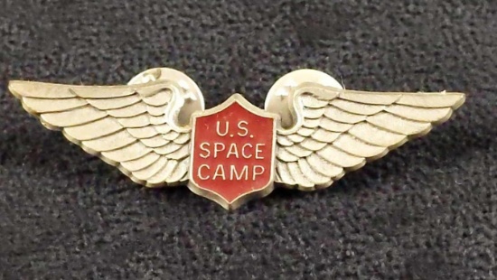 Vintage NASA Space Camp Wing Pin Lapel Tie Tack A