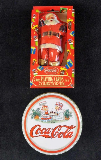 Coca Cola Santa Playing Cards And Mice Ornaments