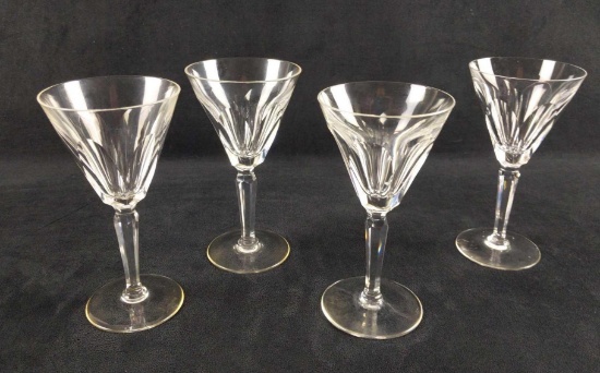 Four Waterford Crystal Water Goblets Sheila Cut E