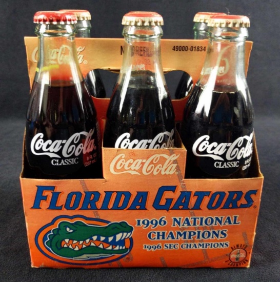 Vintage Florida Gators Glass Coca Cola Bottles