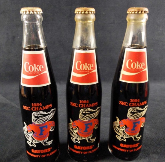 Three 1984 Florida Gators SEC Champs Coca Cola