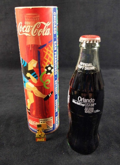 Coca Cola World Cup USA 94 Coke Bottle W Pin Bank