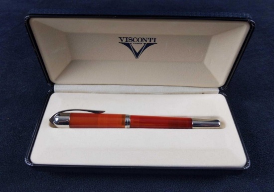 Visconti Pericle Orange Celluloid Fountain Pen W3