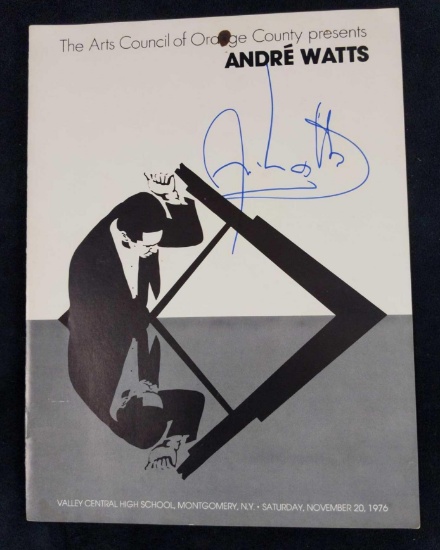 Vintage Autographed Andre Watts Concert Booklet