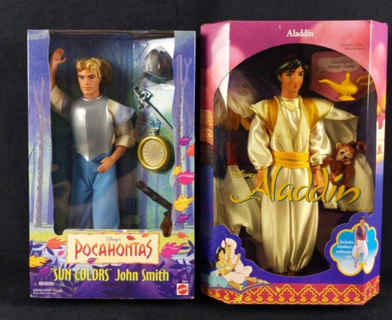 ...Disney Pocahontas John Smith And Aladdin Dolls