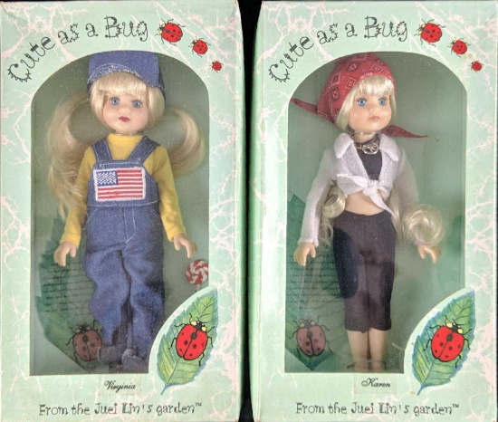 Two Cute As A Bug Juei Lin Garden Girl Vinyl Dolls