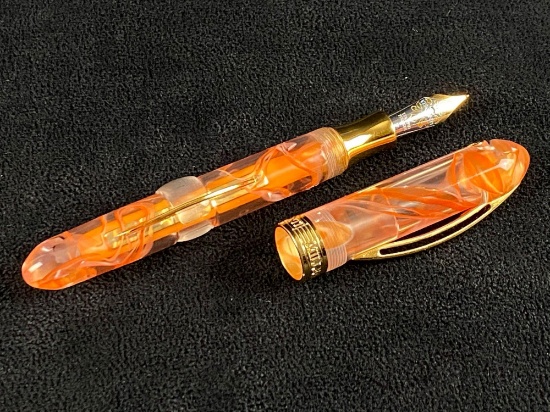 Visconti Millennium Two Orange Swirl Fountain Pen (W3)