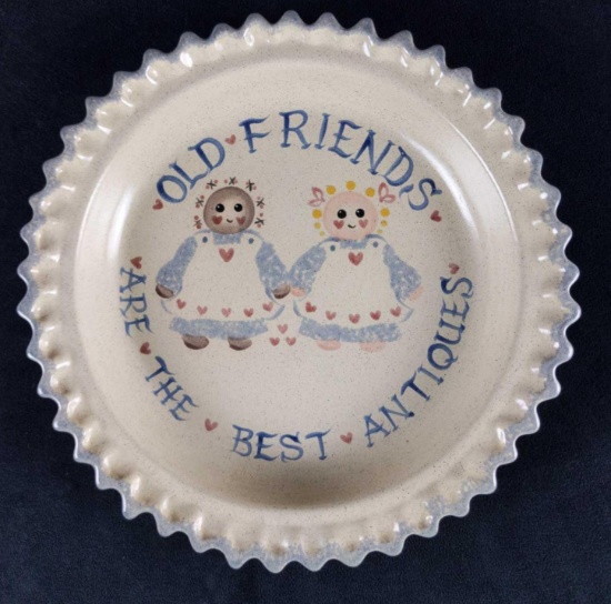 Ceramic Old Friends Are The Best Antiques Plate