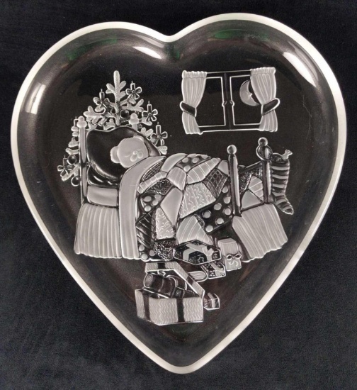Vintage Mikasa Heart Shaped Christmas Dream Tray