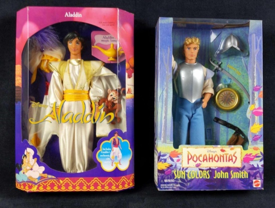 ...Disney Pocahontas John Smith And Aladdin Dolls B