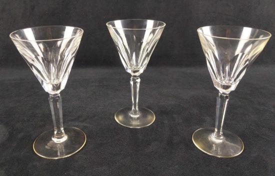 Three Waterford Crystal Water Goblets Sheila Cut F