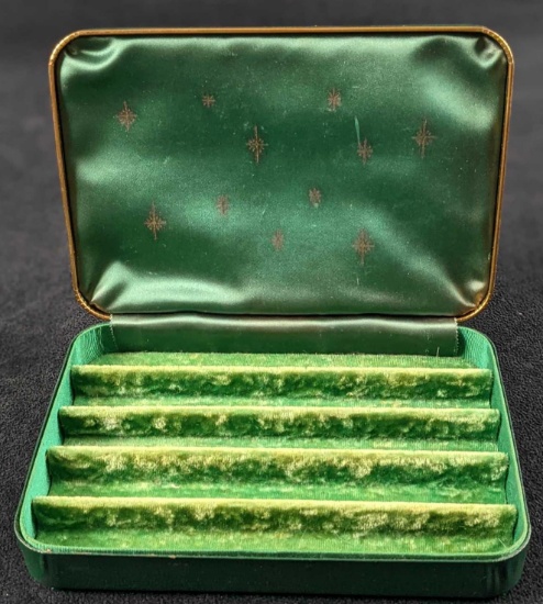 Mid Century Farrington Faux Leather Jewelry Box