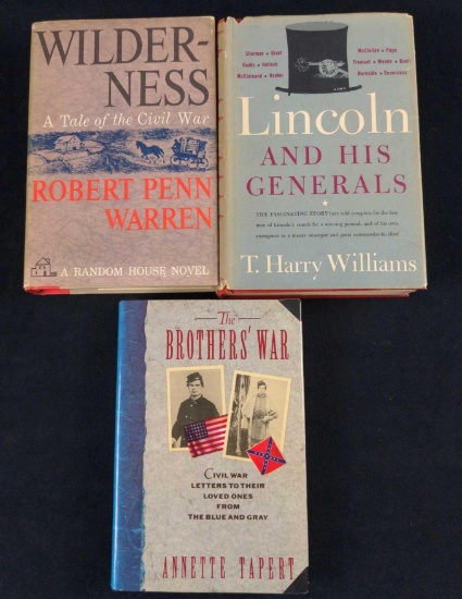 Three Vintage Civil War Hardcover Books Lincoln