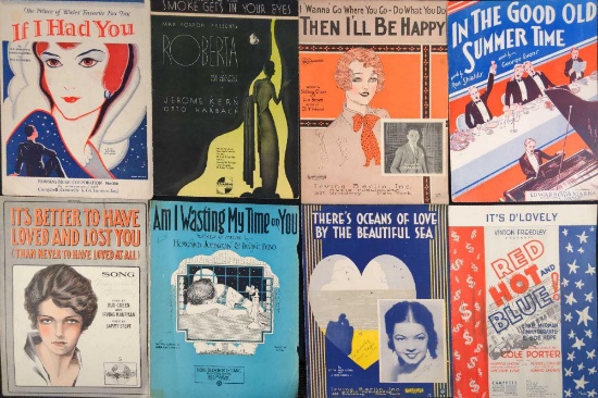 Eight Vintage Sheet Music Jazz Cole Porter
