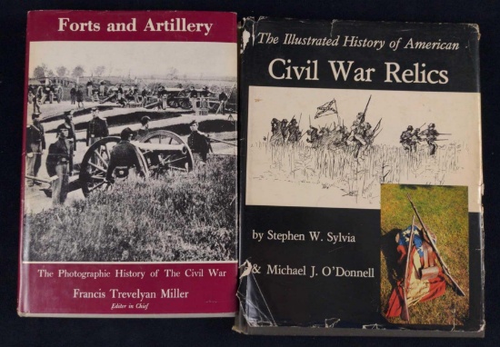 2 Civil War Books Forts And Artilery And Relics
