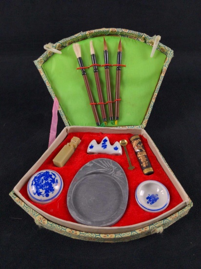 Vintage Chinese Calligraphy Art Supply Kit A