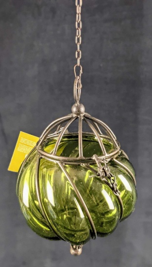 Pier One Hanging Garden Tealight Lantern Green