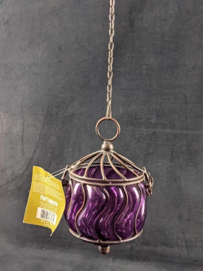 Pier One Hanging Garden Tealight Lantern Purple